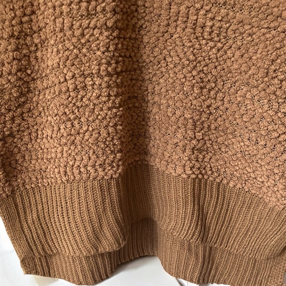 little Mountain Vancouver Brown Mocha Chunky Long Sleeve Sweater High Low Small - Picture 5 of 6